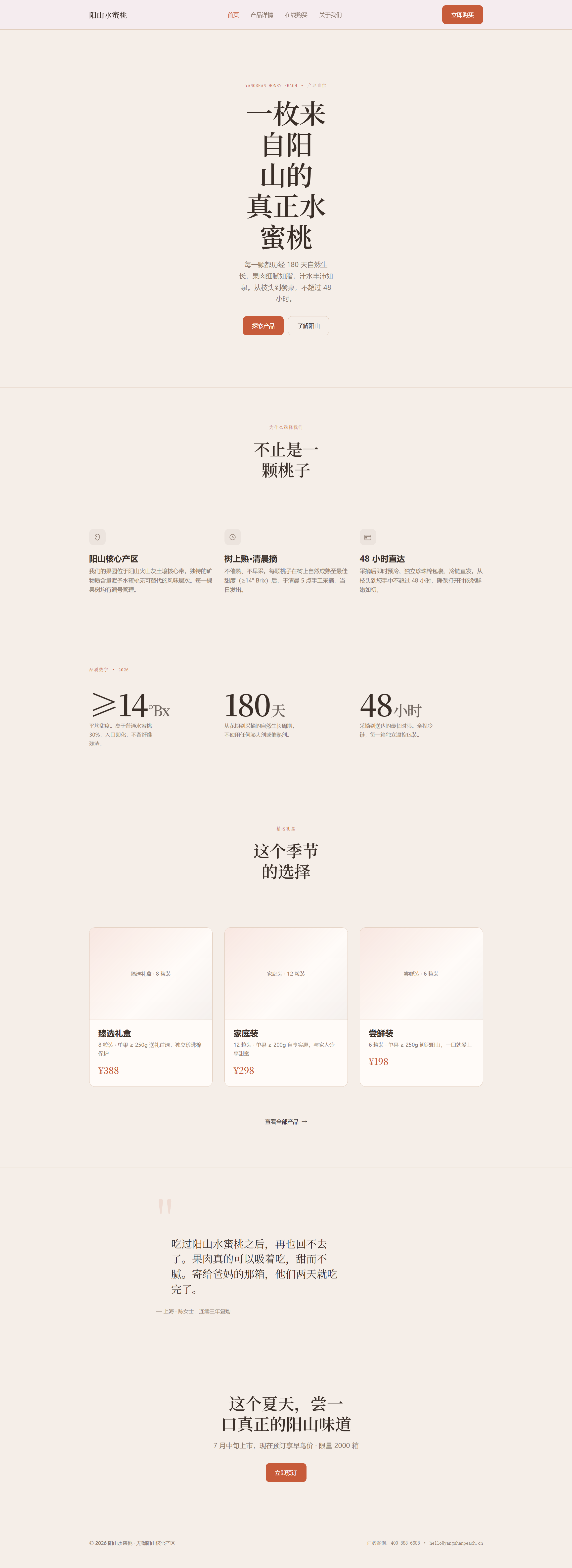 阳山水蜜桃 — 地域品牌